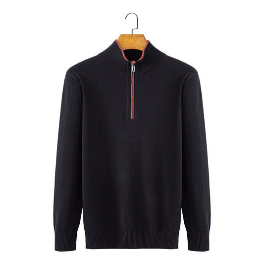 Half-Zip Mock Neck Sweater