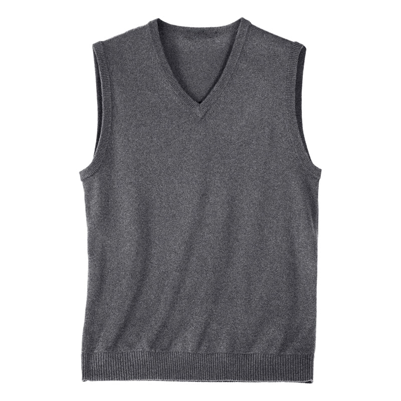 Basic wool V-neck vest