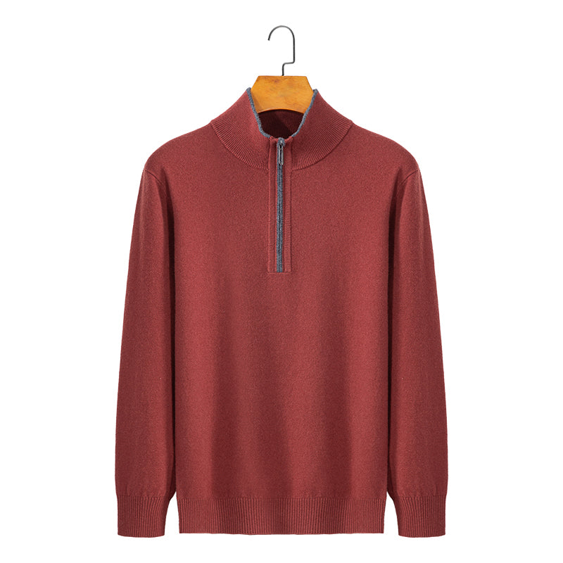 Half-Zip Mock Neck Sweater