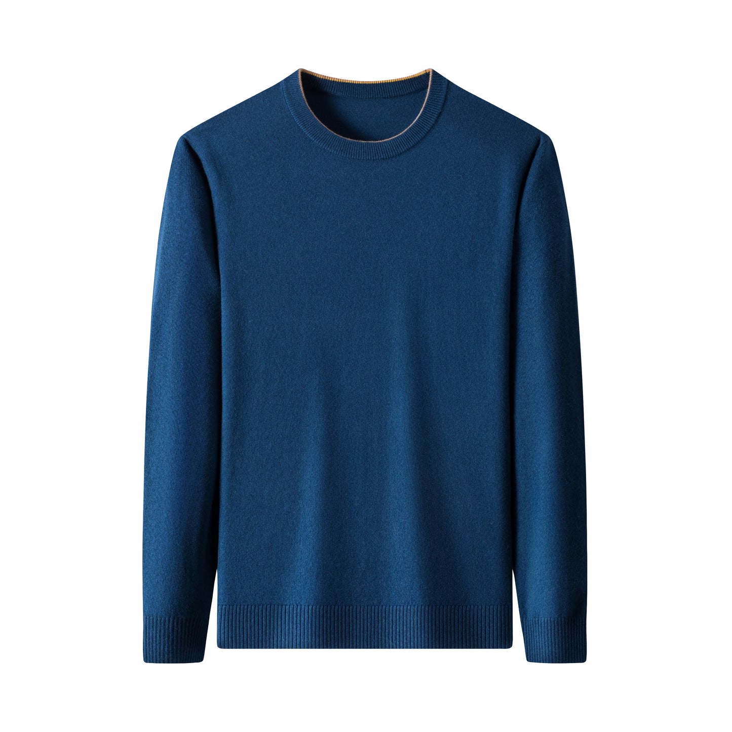 Ribbed Reinforced Round Neck Sweater