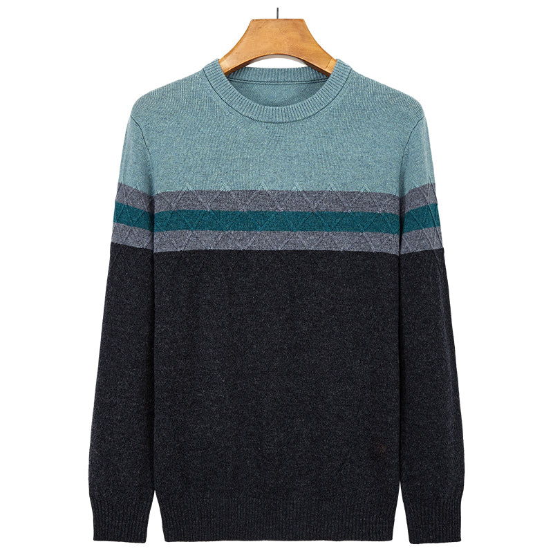 Color-Blocked Wool Sweater