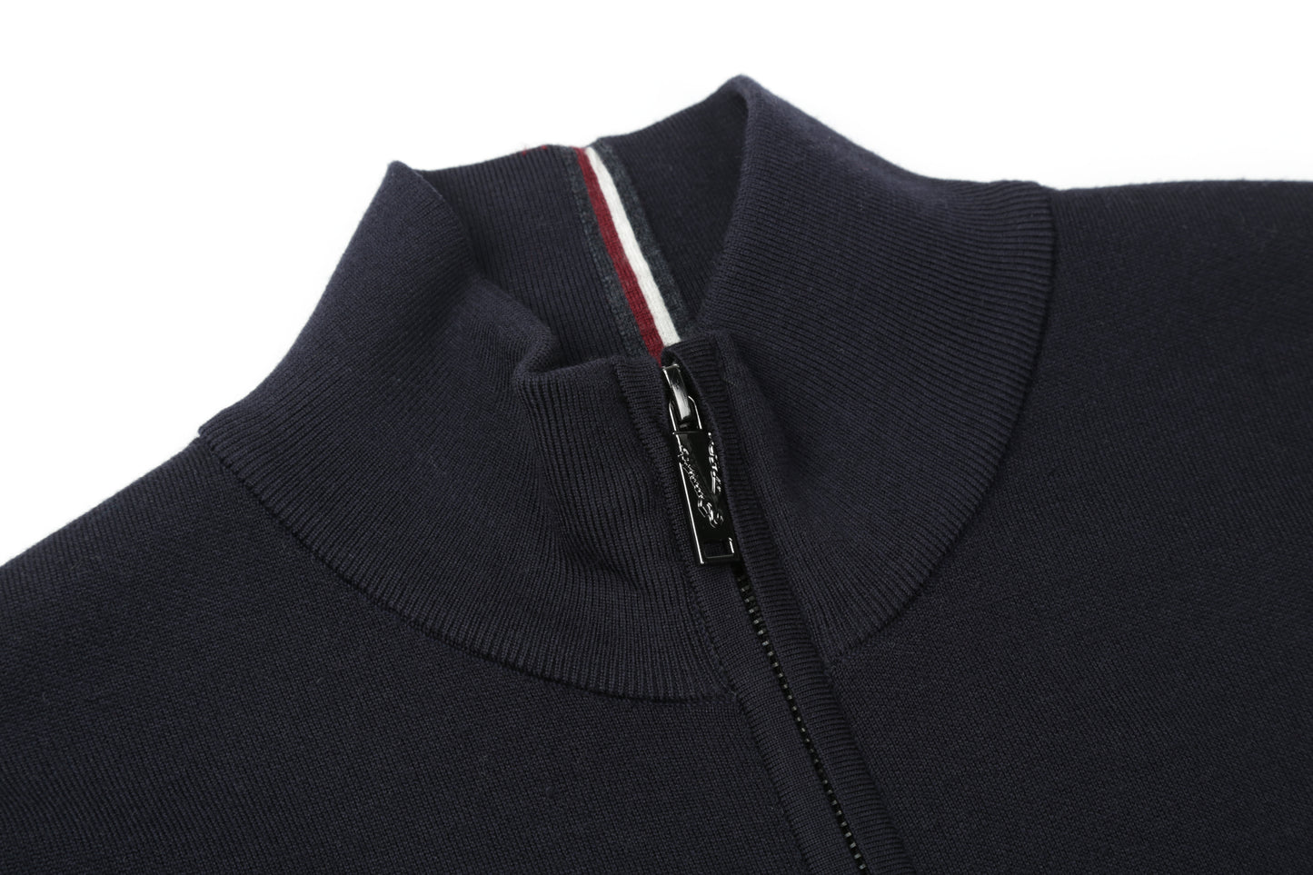 Fine-spun wool zip-up cardigan