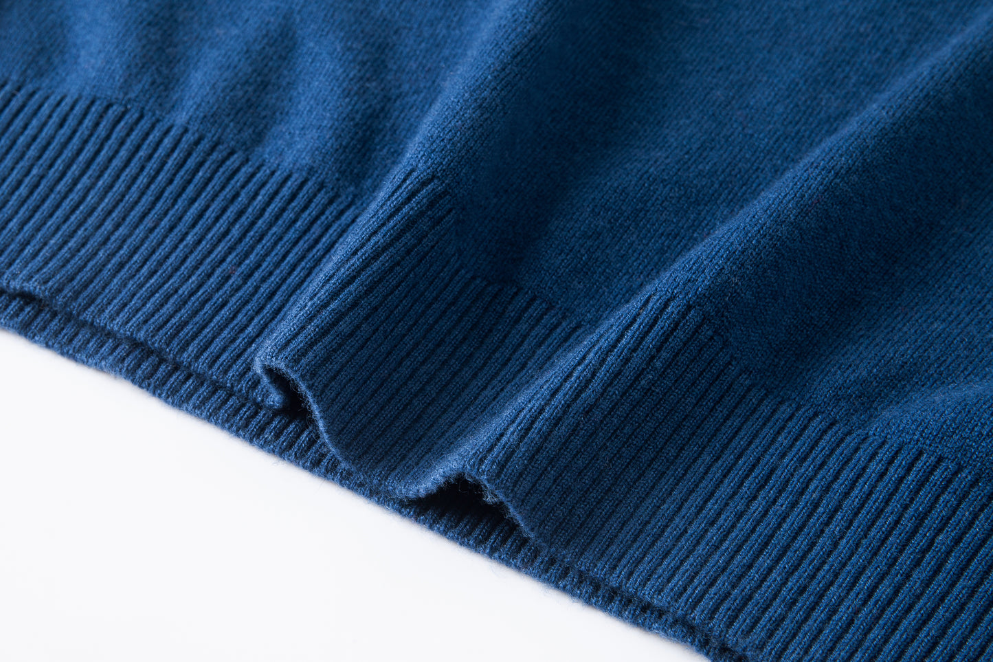 Ribbed Reinforced Round Neck Sweater