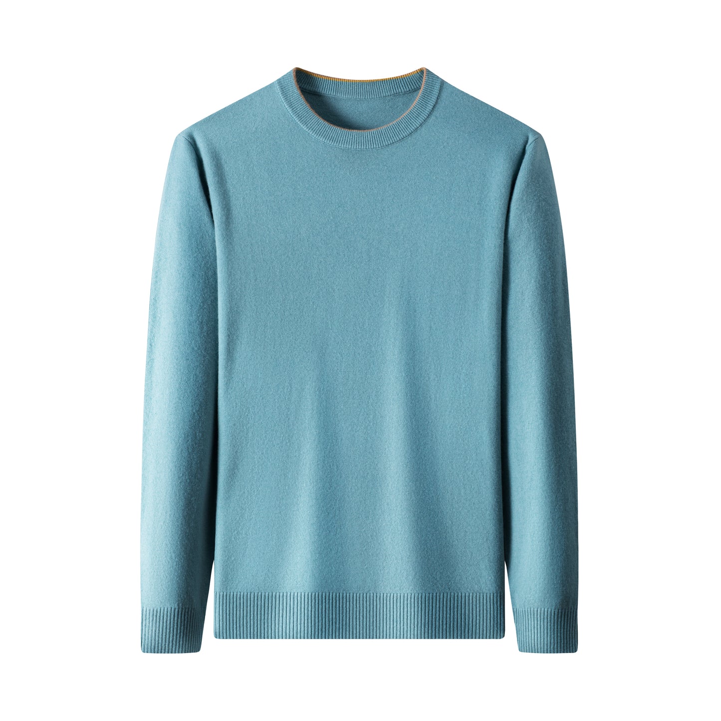 Ribbed Reinforced Round Neck Sweater